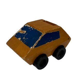 Wooden Putt Putt Toy Car From Korea Vintage 1971 Mattel